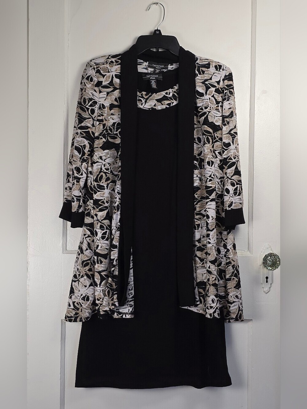 R&M Richards Black Two Piece Dressy Set 4P
